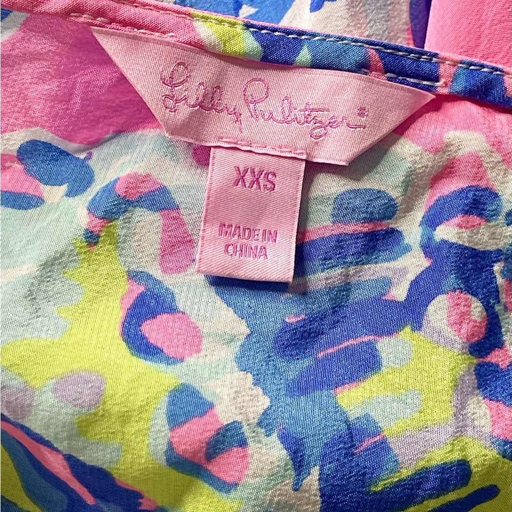 Lilly Pulitzer Silk Kimi Dress. Coastal Retreat. Size XXS - Picture 6 of 7